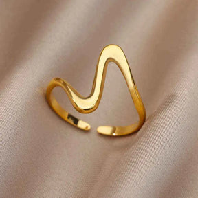 ANEL AJUSTÁVEL PRIMAVERA E NATUREZA BANHADOS EM OURO 18K ANF 678 - ANF 703 (DIVERSOS)