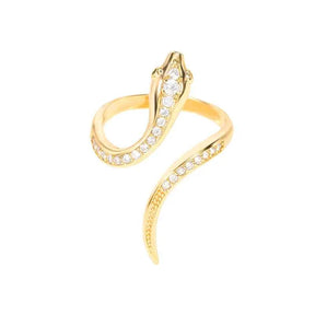 ANEL AJUSTÁVEL COBRAS BANHADO EM OURO 18K - ANF 332 - ANF 345 (DIVERSOS)