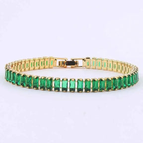 PULSEIRAS AJUSTÁVEIS ESMERALDA BANHADAS EM OURO 18K - PL652 - PL657 (DIVERSOS)