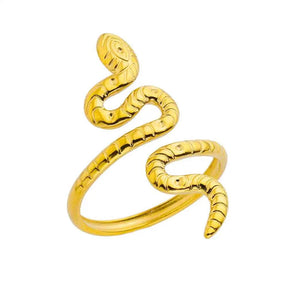 ANEL AJUSTÁVEL COBRAS BANHADO EM OURO 18K - ANF 332 - ANF 345 (DIVERSOS)