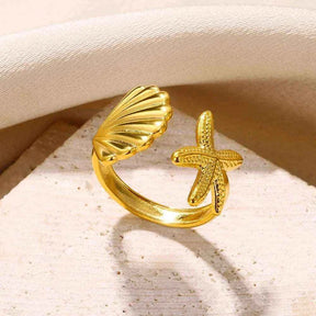 ANEL AJUSTÁVEL PRIMAVERA E NATUREZA BANHADOS EM OURO 18K ANF 678 - ANF 703 (DIVERSOS)