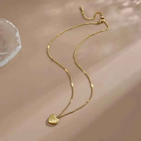 COLAR CORAÇÃO BANHADO EM OURO 18K  - GARGSI009