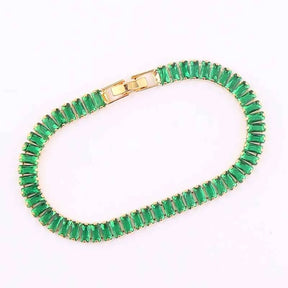 PULSEIRAS AJUSTÁVEIS ESMERALDA BANHADAS EM OURO 18K - PL652 - PL657 (DIVERSOS)