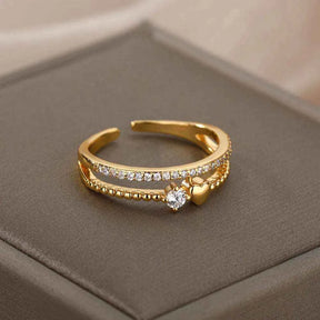 ANEL AJUSTÁVEL PRIMAVERA E NATUREZA BANHADOS EM OURO 18K ANF 678 - ANF 703 (DIVERSOS)
