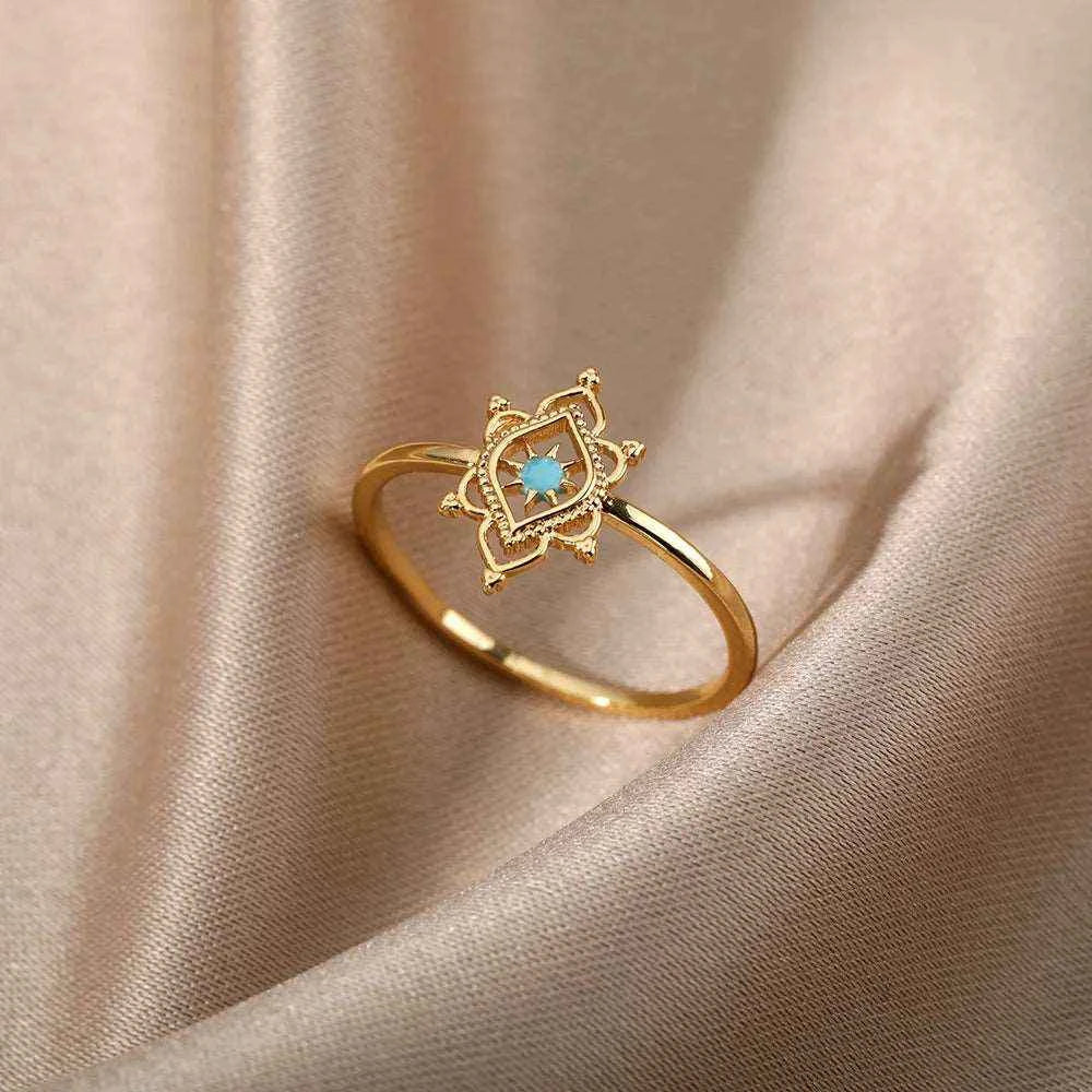 ANEL AJUSTÁVEL PRIMAVERA E NATUREZA BANHADOS EM OURO 18K ANF 678 - ANF 703 (DIVERSOS)