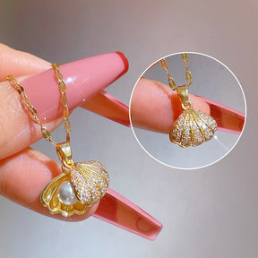 COLAR A PEQUENA SEREIA BANHADO EM OURO 18K - GARGSI013