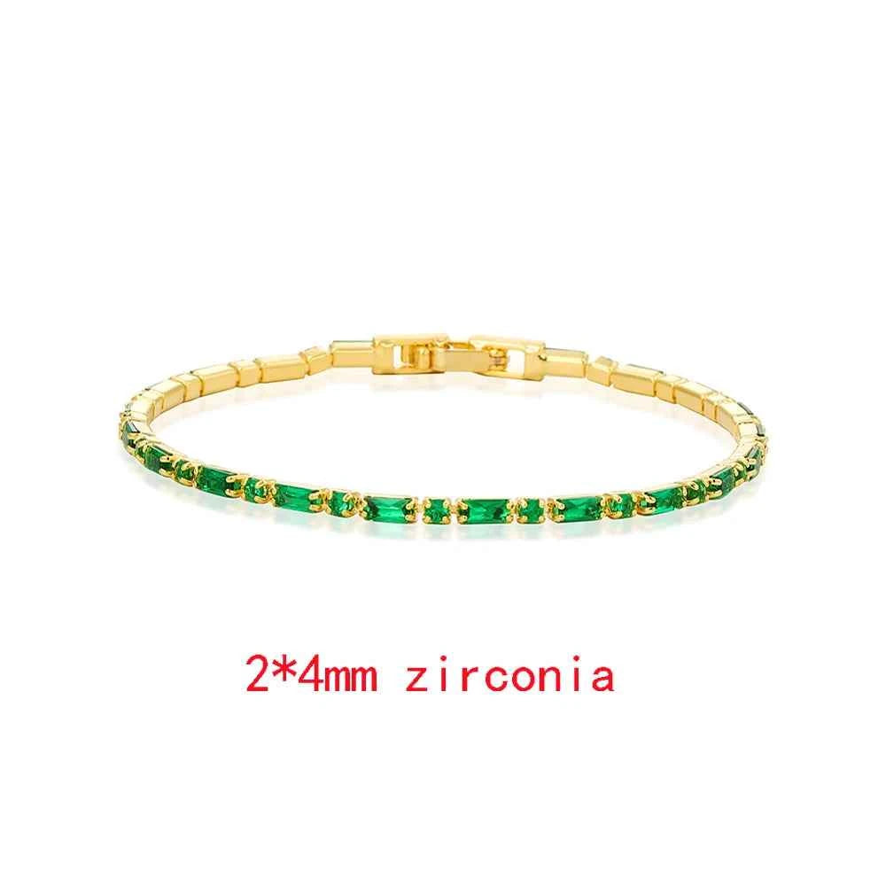 PULSEIRAS AJUSTÁVEIS ESMERALDA BANHADAS EM OURO 18K - PL652 - PL657 (DIVERSOS)