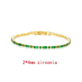 PULSEIRAS AJUSTÁVEIS ESMERALDA BANHADAS EM OURO 18K - PL652 - PL657 (DIVERSOS)