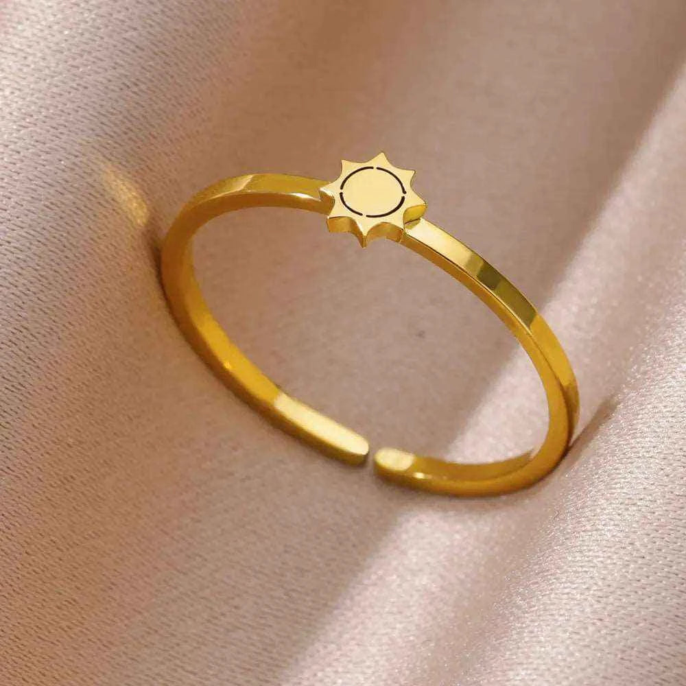 ANEL AJUSTÁVEL PRIMAVERA E NATUREZA BANHADOS EM OURO 18K ANF 678 - ANF 703 (DIVERSOS)