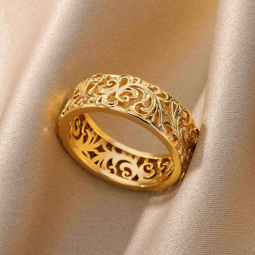 ANEL AJUSTÁVEL PRIMAVERA E NATUREZA BANHADOS EM OURO 18K ANF 678 - ANF 703 (DIVERSOS)