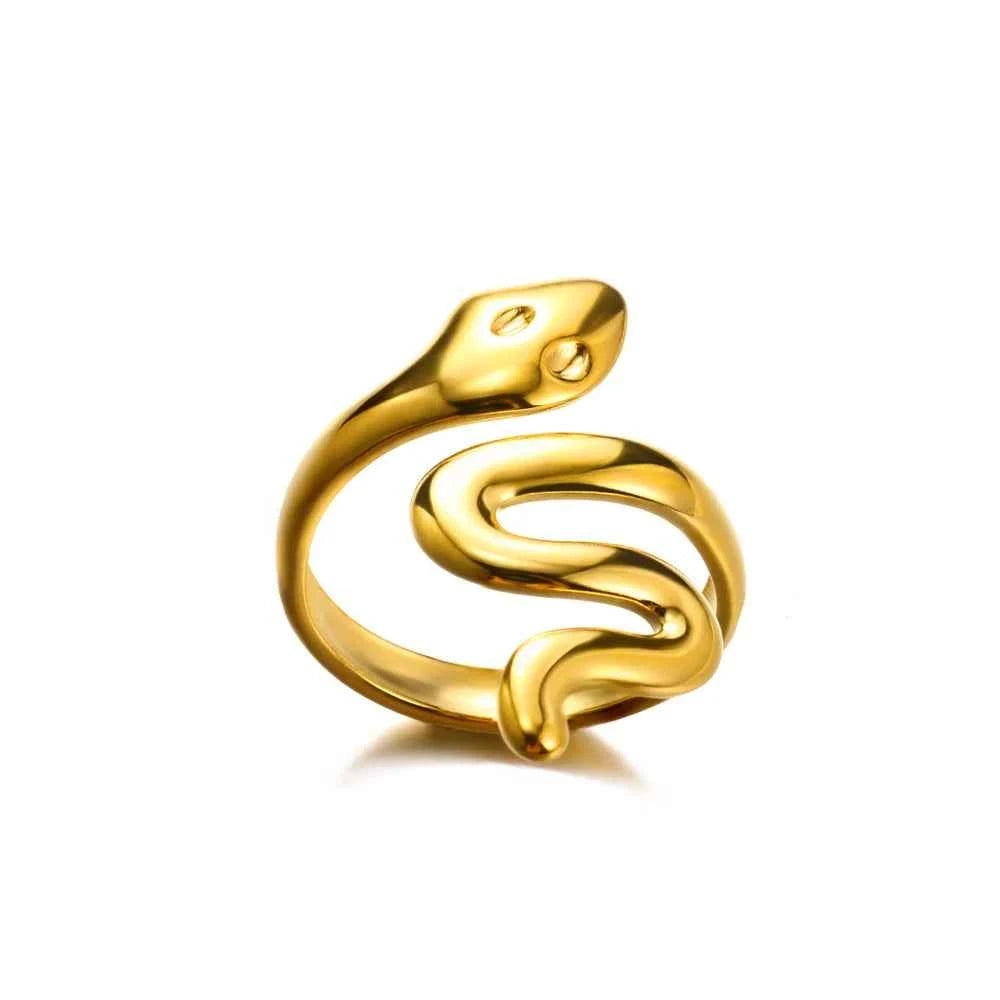 ANEL AJUSTÁVEL COBRAS BANHADO EM OURO 18K - ANF 332 - ANF 345 (DIVERSOS)