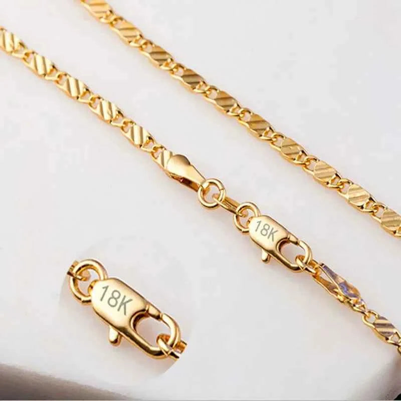 CORRENTE BANHADA EM OURO 18K 60CM - COR1029