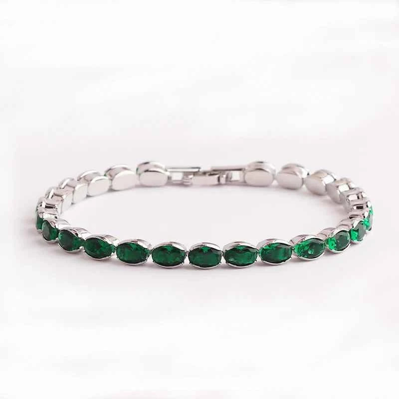 PULSEIRAS AJUSTÁVEIS ESMERALDA BANHADAS EM OURO 18K - PL652 - PL657 (DIVERSOS)
