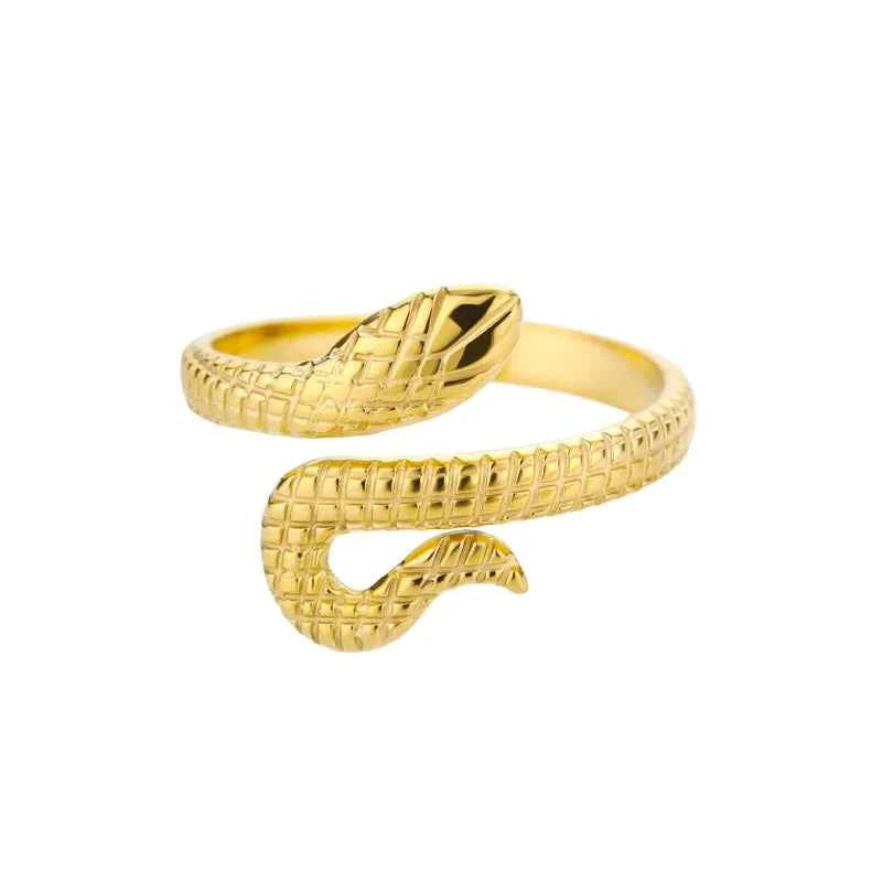 ANEL AJUSTÁVEL COBRAS BANHADO EM OURO 18K - ANF 332 - ANF 345 (DIVERSOS)
