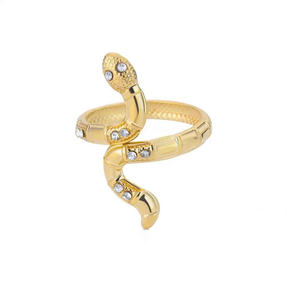 ANEL AJUSTÁVEL COBRAS BANHADO EM OURO 18K - ANF 332 - ANF 345 (DIVERSOS)