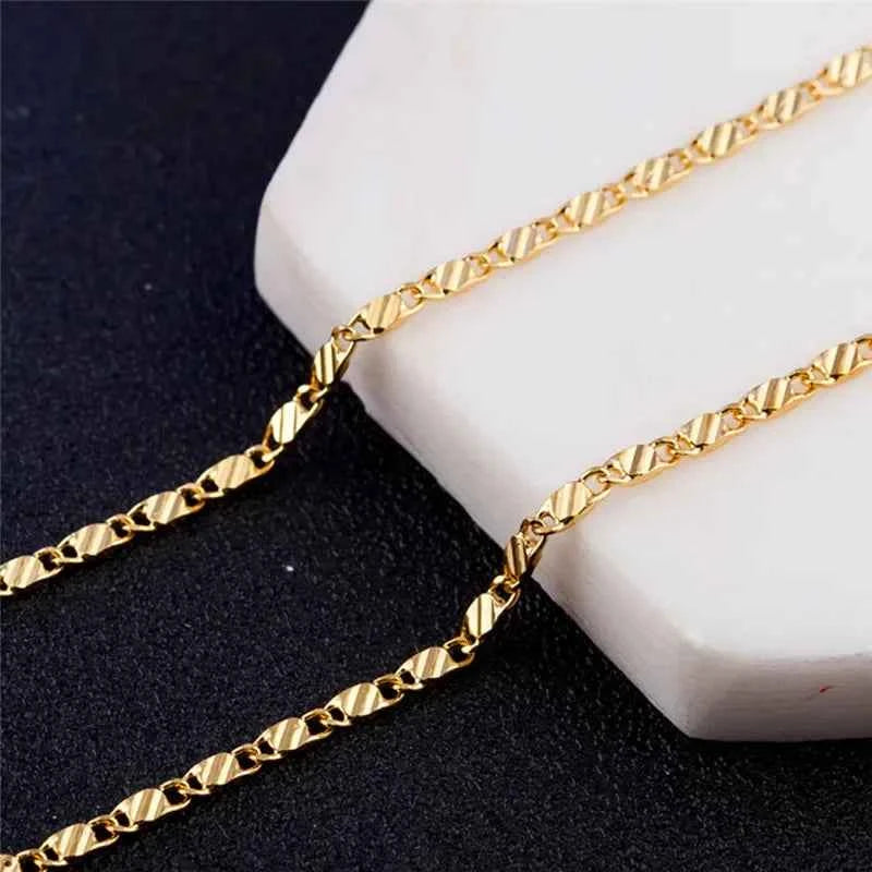 CORRENTE BANHADA EM OURO 18K 60CM - COR1029