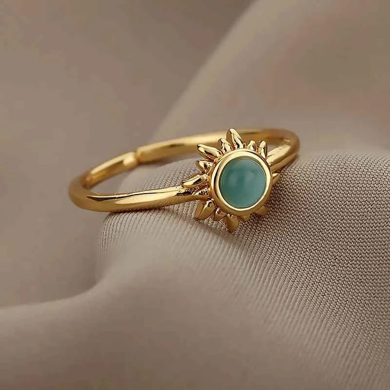ANEL AJUSTÁVEL PRIMAVERA E NATUREZA BANHADOS EM OURO 18K ANF 678 - ANF 703 (DIVERSOS)