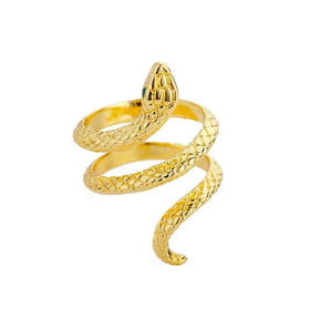ANEL AJUSTÁVEL COBRAS BANHADO EM OURO 18K - ANF 332 - ANF 345 (DIVERSOS)