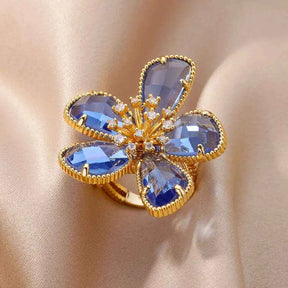 ANEL AJUSTÁVEL PRIMAVERA E NATUREZA BANHADOS EM OURO 18K ANF 678 - ANF 703 (DIVERSOS)