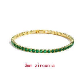 PULSEIRAS AJUSTÁVEIS ESMERALDA BANHADAS EM OURO 18K - PL652 - PL657 (DIVERSOS)