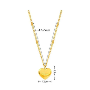 COLAR CORAÇÃO BANHADO EM OURO 18K  - GARGSI009
