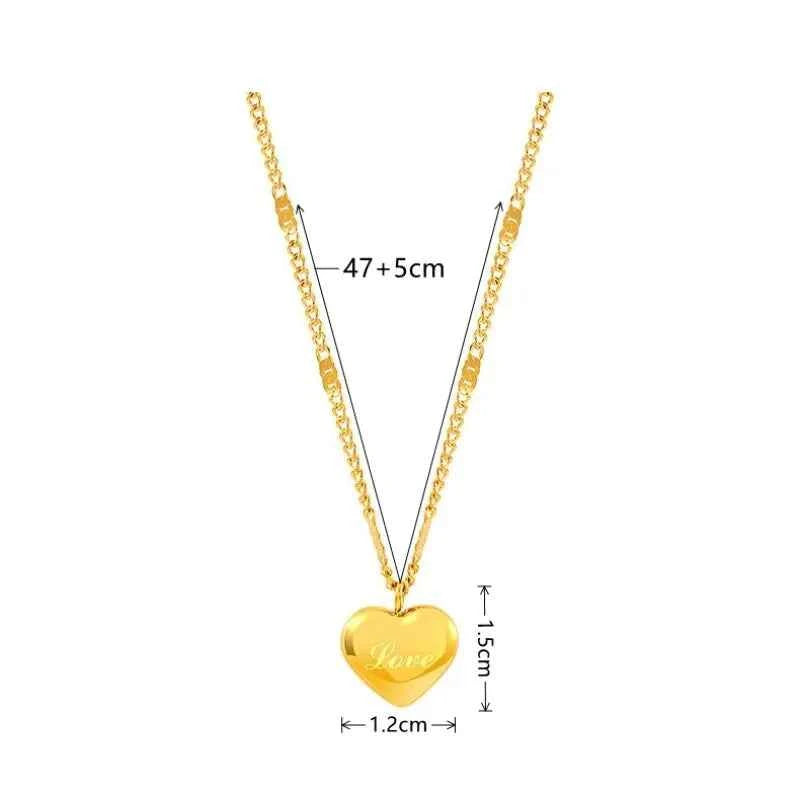 COLAR CORAÇÃO BANHADO EM OURO 18K  - GARGSI009