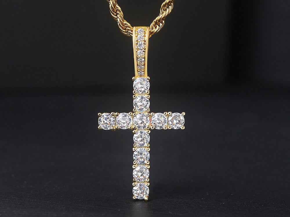 COLAR CRUCIFIXO BANHADO EM OURO 18K - GARGSI178