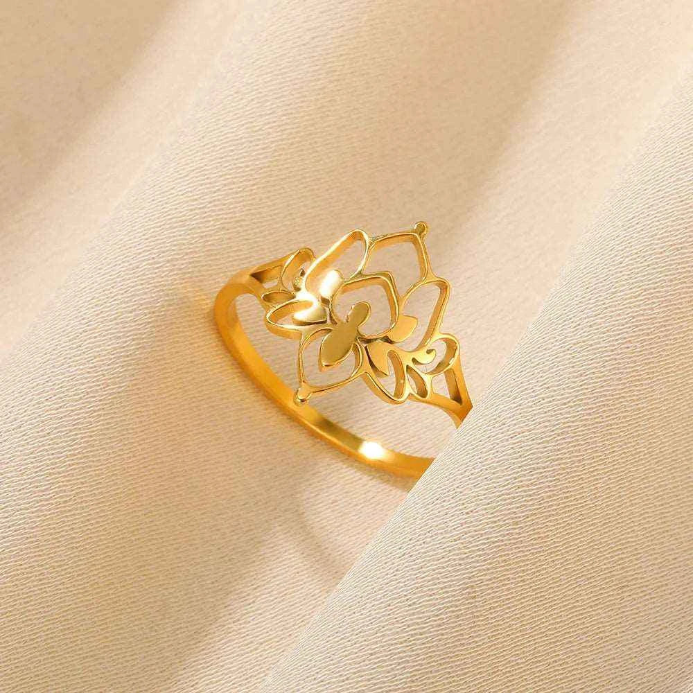 ANEL AJUSTÁVEL PRIMAVERA E NATUREZA BANHADOS EM OURO 18K ANF 678 - ANF 703 (DIVERSOS)