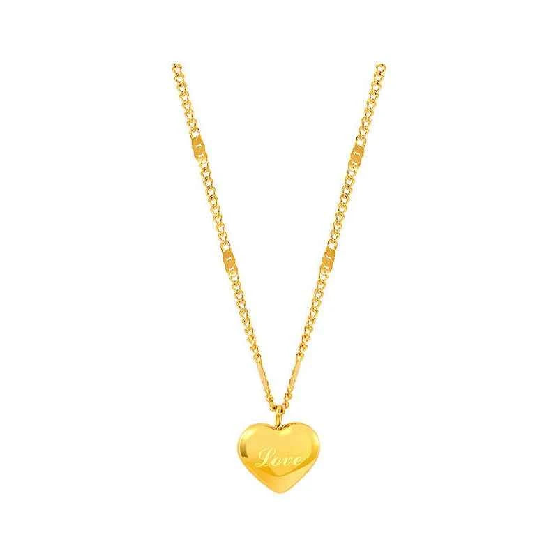 COLAR CORAÇÃO BANHADO EM OURO 18K  - GARGSI009
