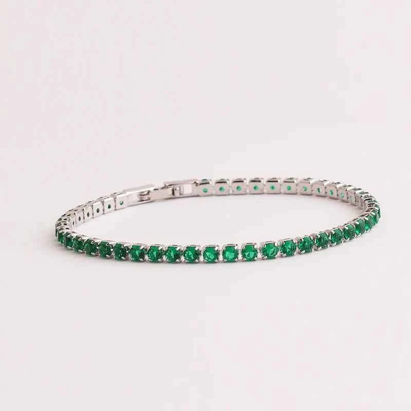 PULSEIRAS AJUSTÁVEIS ESMERALDA BANHADAS EM OURO 18K - PL652 - PL657 (DIVERSOS)