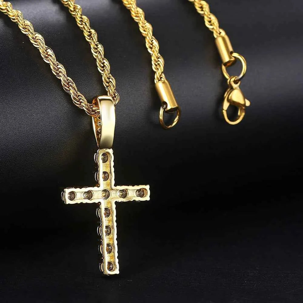 COLAR CRUCIFIXO BANHADO EM OURO 18K - GARGSI178