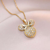 COLAR MICKEY CRAVEJADO BANHADO EM OURO 18K - GARG111