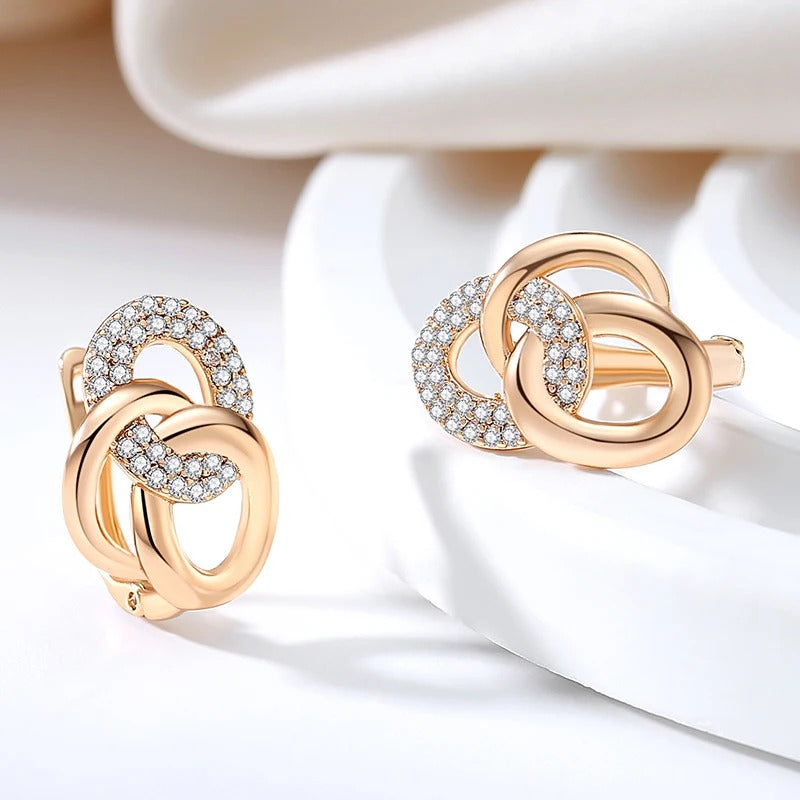 BRINCO ELOS CRAVEJADOS BANHADO EM OURO 18K - BRSI255