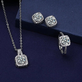 SUPER CONJUNTO CRISTAIS PRATA 925 - CONP465