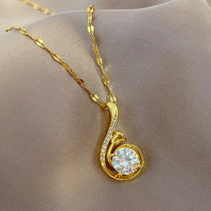 COLAR PONTO DE LUZ BANHADO EM OURO 18K - GARG101