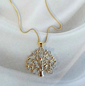 COLAR ÁRVORE DA VIDA BANHADO EM OURO 18K - GARGSI08
