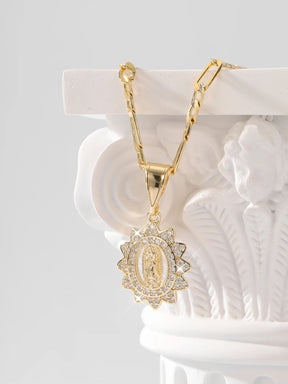 COLAR  NOSSA SENHORA BANHADO EM OURO 18K - GARGSI891