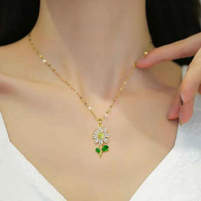 CONJUNTO FLORES BANHADO EM OURO 18K - CONJ8312