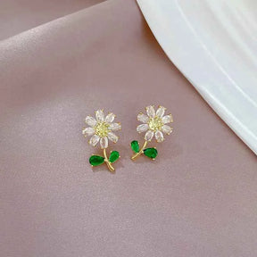 CONJUNTO FLORES BANHADO EM OURO 18K - CONJ8312