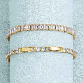 PULSEIRA CRISTAIS DE ZIRCÔNIAS BANHADA EM OURO 18K - PLSI027