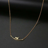 COLAR GATINHO BANHADO EM OURO 18K - GARGSI155