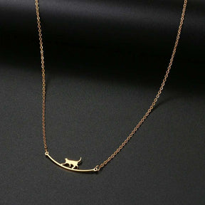 COLAR GATINHO BANHADO EM OURO 18K - GARGSI155