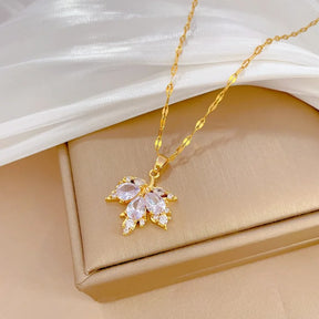 CONJUNTO FOLHA DE BORDO CANADÁ BANHADO EM OURO 18K - CONJ342