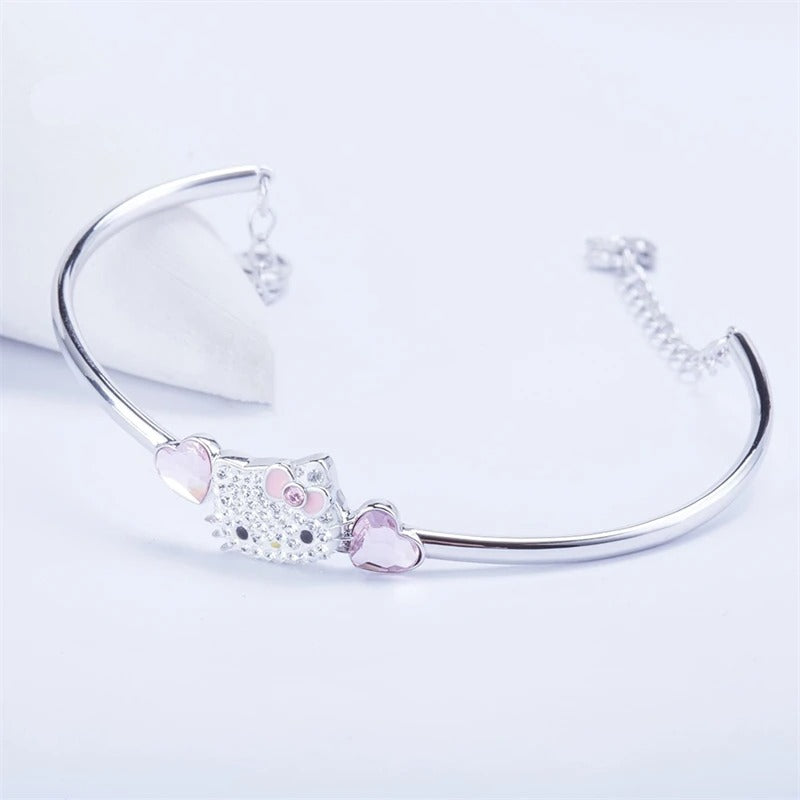 PULSEIRA BRACELETE HELLO KITTY PRATA 925 - PUL1357