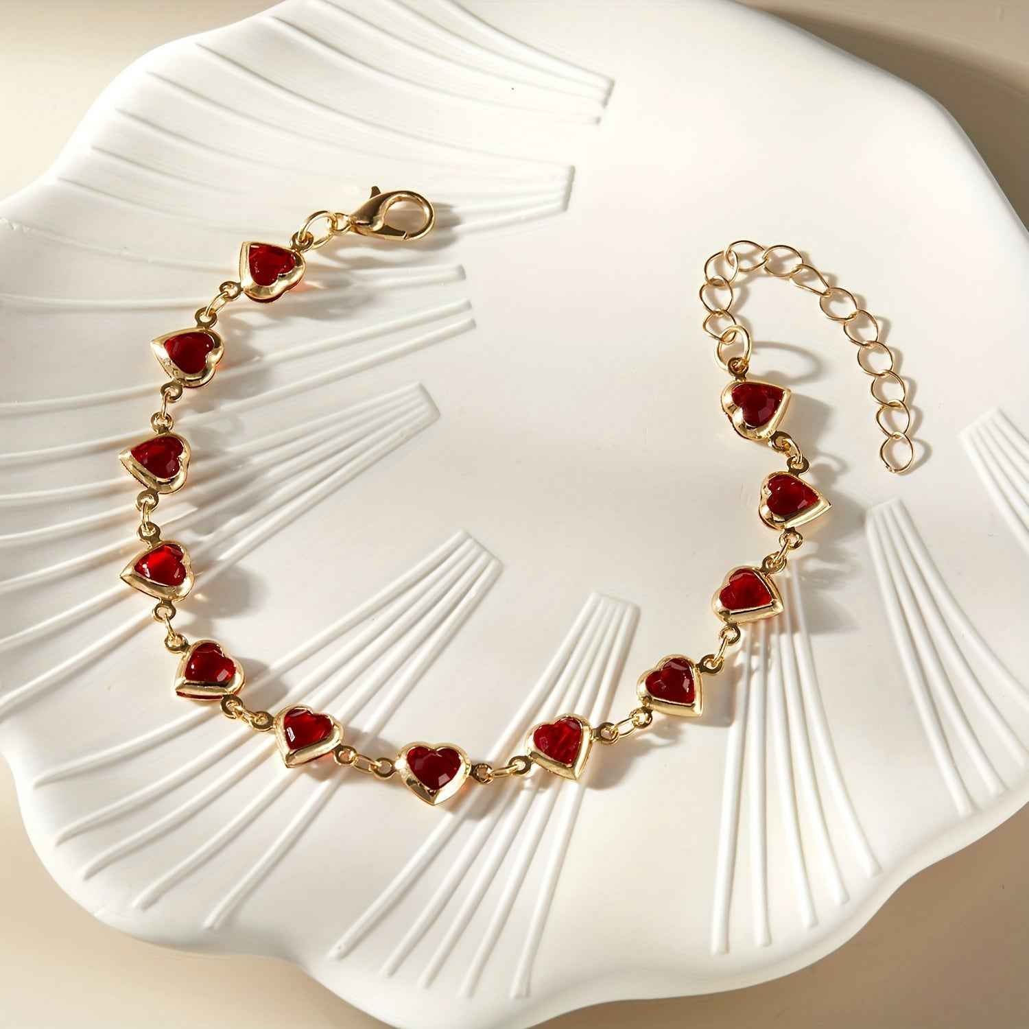 PULSEIRA CORAÇÕES BANHADA EM OURO 18K - PLSI 9477