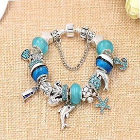 PULSEIRA PANDORA OCEANO COM BERLOQUES PRATA 925 - PUL1577