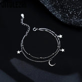 PULSEIRA LUA E ESTRELAS CRAVEJADAS PRATA 925 - PUL1522