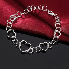CONJUNTO CORAÇÕES PRATA 925 - CONP14