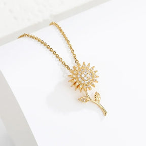COLAR GIRASSOL BANHADO EM OURO 18K - GARG106