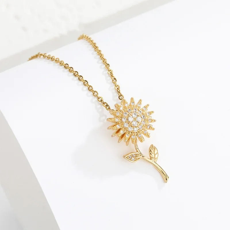 COLAR GIRASSOL BANHADO EM OURO 18K - GARG106
